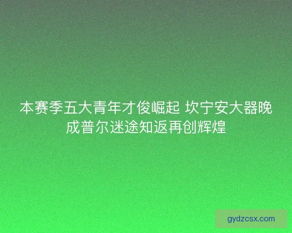 本赛季五大青年才俊崛起 坎宁安大器晚成普尔迷途知返再创辉煌